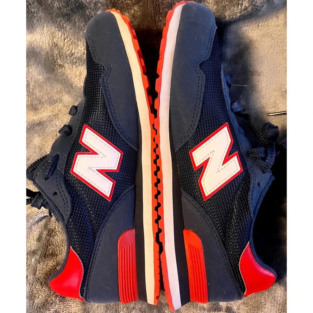 New Balance 515 Navy Blue‎ Red Kids Big Boys Sneakers GC515KNR Size 6 US